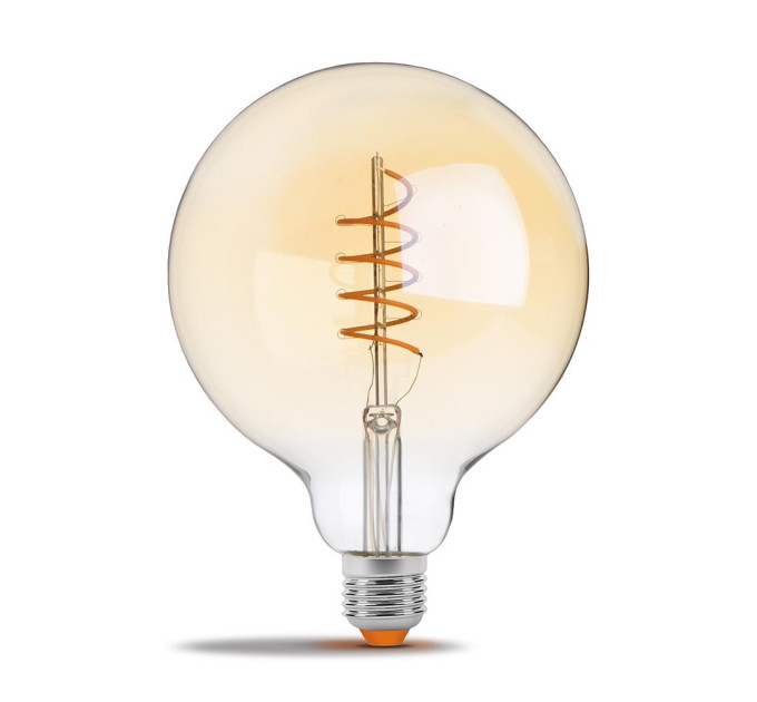 LED лампа VIDEX Filament G125FASD 5W E27 2200K дімерна бронза