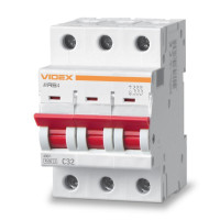 Автоматичний вимикач RS4 3п 32А С 4,5кА VIDEX RESIST VF-RS4-AV3C32 - 481328