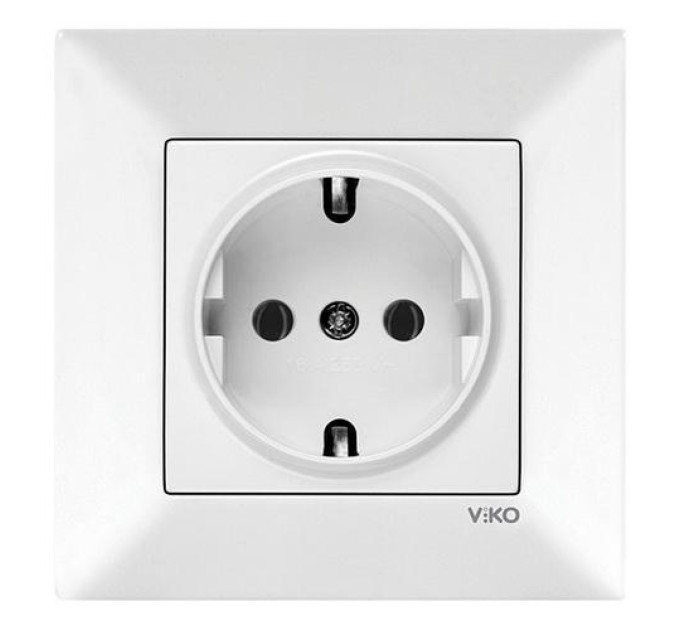 Розетка VI-KO Meridian біла 1-на з заземленням (90970008-WH)