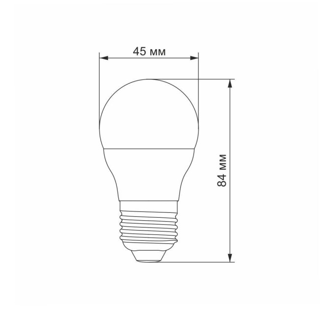 LED лампа TITANUM G45 6W E27 4100K TLG4506274 - 297514