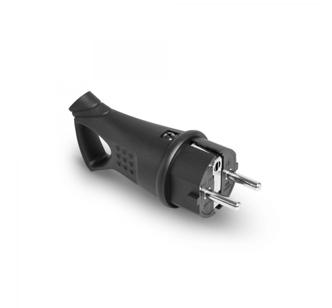 Вилка мережева IP44 з/з пряма 16A з ручкою чорна TITANUM STANDARD ТF-PL316IP-B - 485104