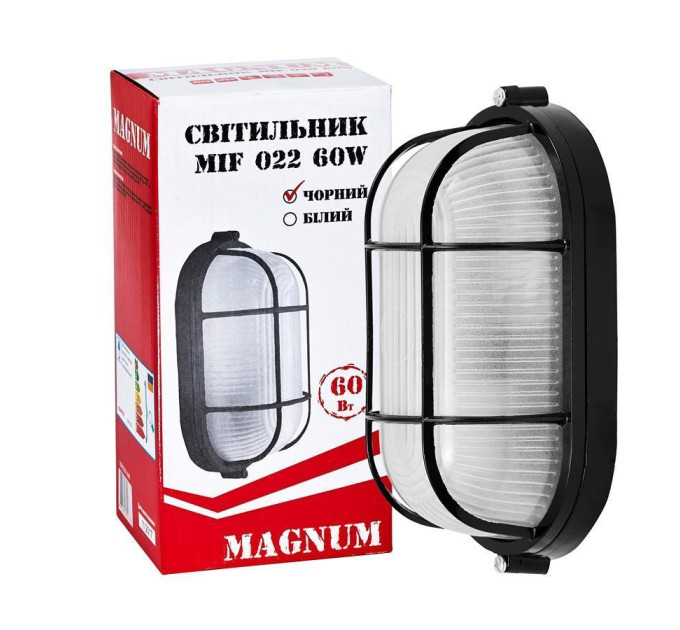 Світильник настінно-стельовий MAGNUM MIF 022 NEW 60W E27 чорний