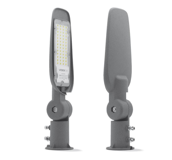 LED вуличний ліхтар VIDEX (поворотний) 30W 5000K Сірий