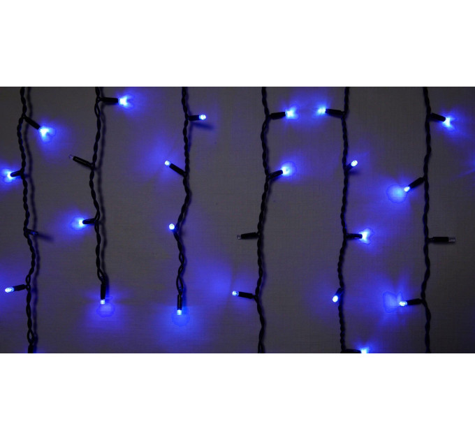 Гірлянда зовнішня DELUX ICICLE 75 LED 2x0,7m flash синій/чорний IP44 EN