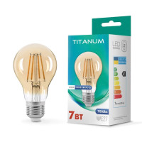 LED лампа TITANUM Filament A60 7W E27 2200K бронза TLFA6007272A - 298702