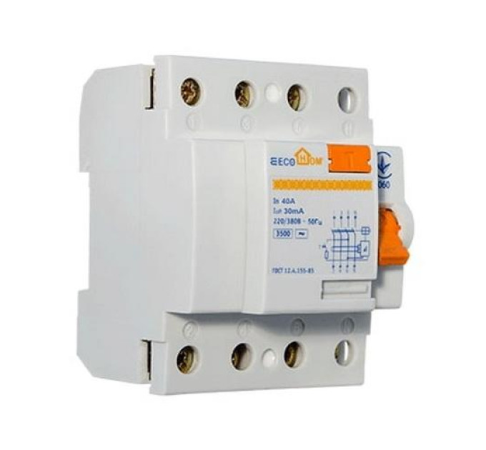 Дифреле ECOHome 4p 40A 30mA ( ECO020020004 )