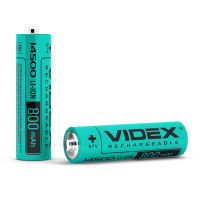 Акумулятор Videx літій-іонний 14500 (без захисту) 800mAh bulk/1шт 14500/800/1B - 000013/004547