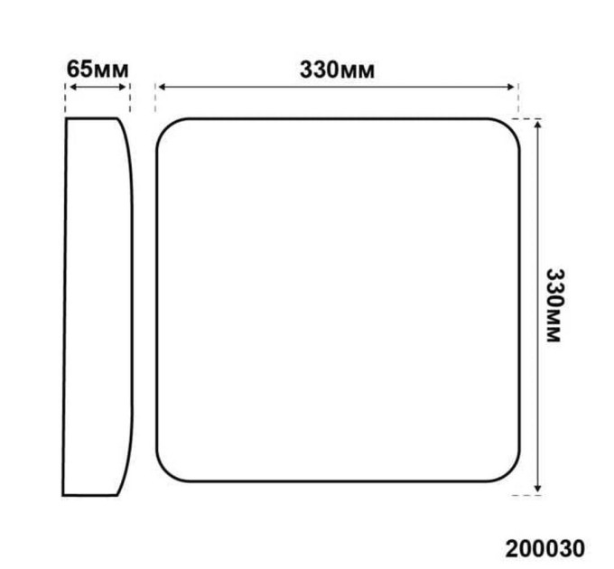Світильник LED Violux ДББ ICE квадрат 24W 5000K IP20 ( 200031 )