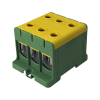Клемник на DIN-рейку FT1150G 3P,Cu:35-150 / Al:35-150 мм2, жовто-зелений Промфактор ( FT1150G3 )