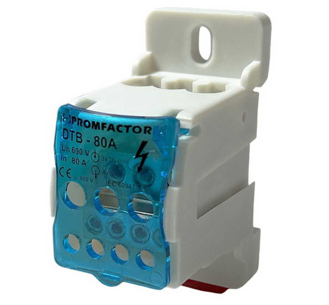 Колодка клемна розподільча 7р 80А ПФ ( DTB080 )