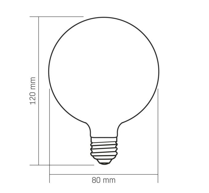 LED лампа VIDEX Filament VL-DG80MO 7W E27 3000K Porcelain dimmable VL-DG80MO - 484497