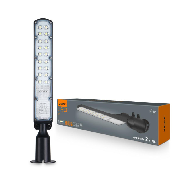 LED ліхтар вуличний VIDEX IP65 SLE18 50W 5000Lm 5000K 220V VL-SLE18-0505 - 486019