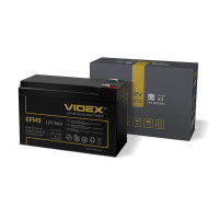 Акумулятор свинцево-кислотний Videx 6FM9 12V/9Ah color box 1 6FM9 1CB - 298009/006187
