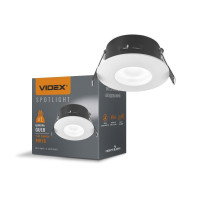 Світильник VIDEX під лампу GU10 врізний Круглий Білий IP54 VL-SPF10R-W VL-SPF10R-W - 482851