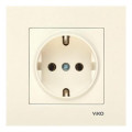 Розетка VI-KO Karre кремова 1-на з заземленням (90960108)