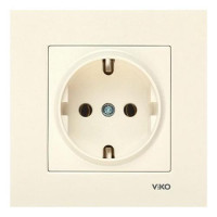 Розетка VI-KO Karre кремова 1-на з заземленням (90960108)