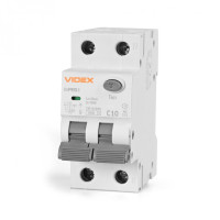 Диференційний автомат VIDEX RESIST АС 2п 30мА 6кА 10А VF-RS6-DA2AC10 - 482677