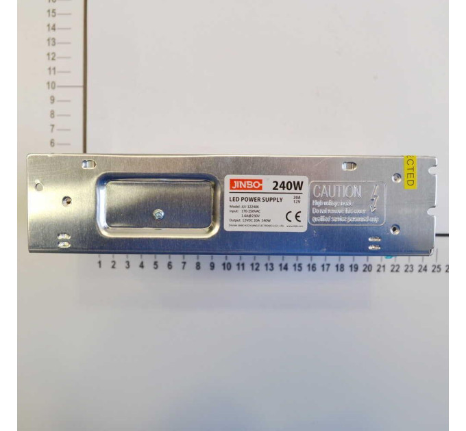 Блок живлення JINBO 240 Вт 220В AC/12В DC IP20 відкритий ( JLV-12240K )