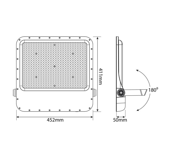 LED прожектор VIDEX PREMIUM F2 400W 5000K 220V VL-F2-4005G - 486941