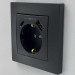 Розетка EL-BI VEGA чорний мат 1-на з заземленням + 2USB (Type C+A) 3А ( 510-014800-347 )