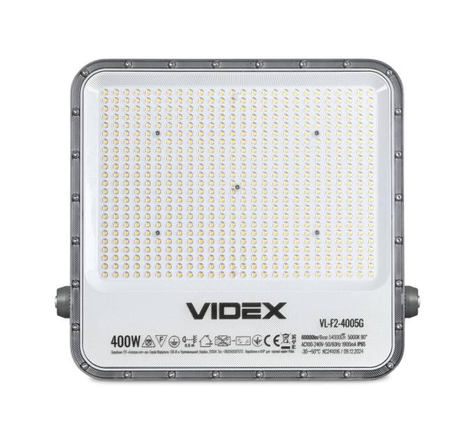 LED прожектор VIDEX PREMIUM F2 400W 5000K 220V VL-F2-4005G - 486941
