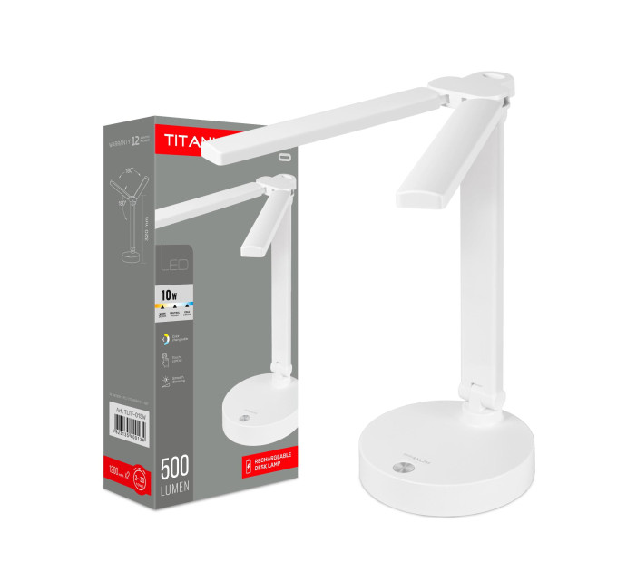 LED лампа настiльна з акумулятором TITANUM TLTF-015W 10W 3000-6000K TLTF-015W - 400134