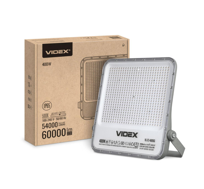 LED прожектор VIDEX PREMIUM F2 400W 5000K 220V VL-F2-4005G - 486941