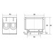 Клемник на DIN-рейку Al 6-50/Cu 4 2.5-50 мм² синій Промфактор ( FT1050N2 )