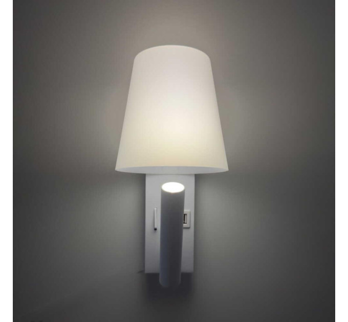 Світильник настінний Violux UMBRELLA USB+TYPE-C VIOLUX 3W 4200K IP20 білий ( 552024 )