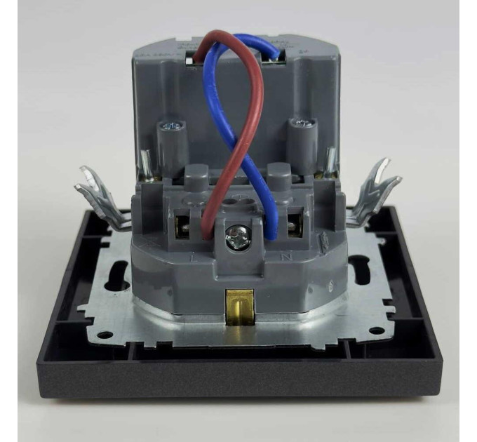 Розетка EL-BI VEGA чорний мат 1-на з заземленням + 2USB (Type C+A) 3А ( 510-014800-347 )