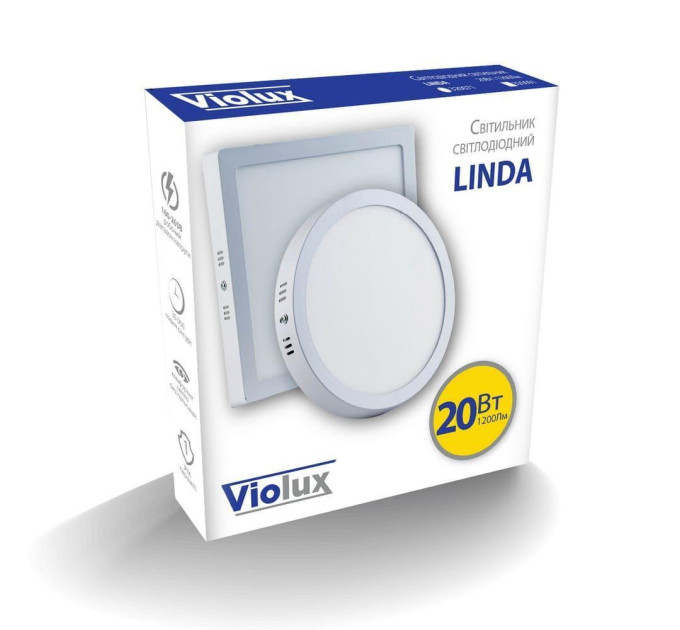 Світильник LED Violux НББ LINDA круг 20W 5000K IP20 ( 320071 )