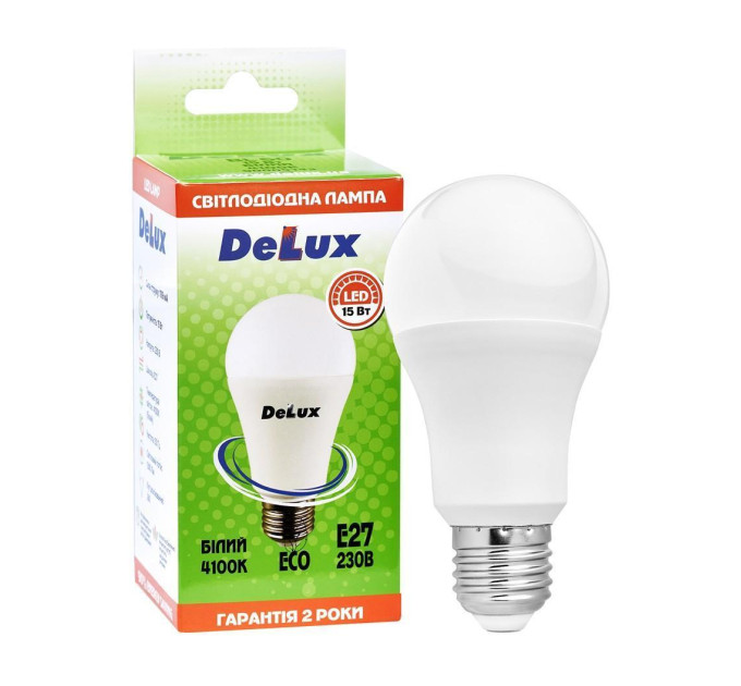 лампа світлодіодна DELUX BL60 15Вт 4100K Е27 білий