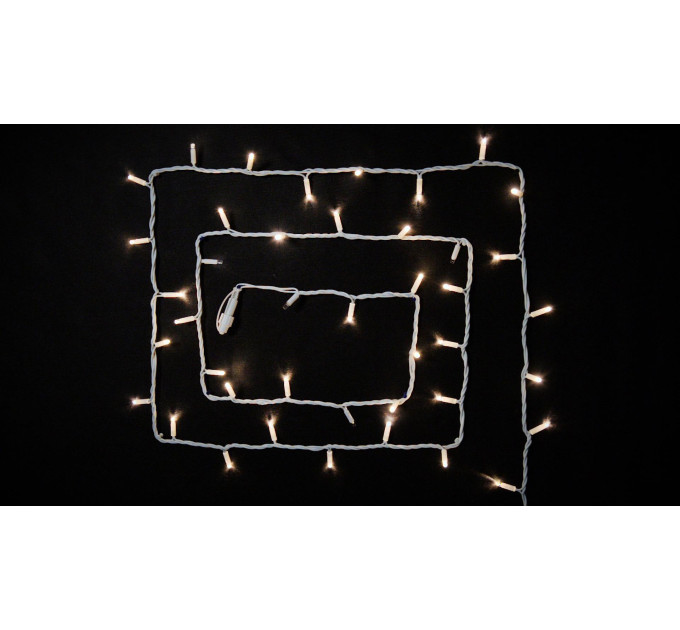 Гірлянда зовнішня DELUX STRING 100 LED 10m (2x5m) теплий білий/білий IP44 EN