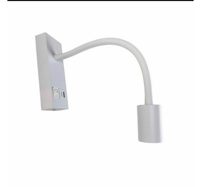 Світильник настінний Violux SNAKE USB+Type-C 5W 4200K 250Lm IP20 білий ( 552002 )