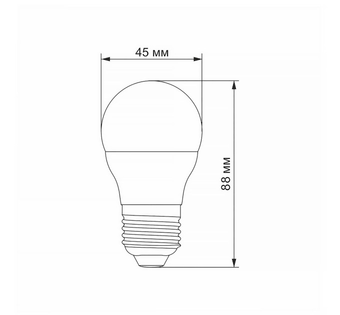 LED лампа VIDEX G45h 6W E27 4100K VL-G45h-06274 - 487283