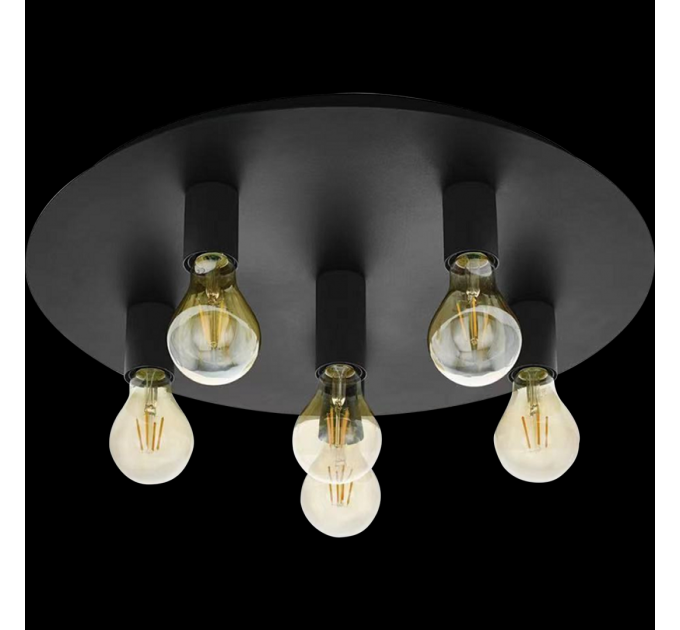 Світильник HOPFEN LOFT TELL 6 BK (E27, max 6 x 40W)