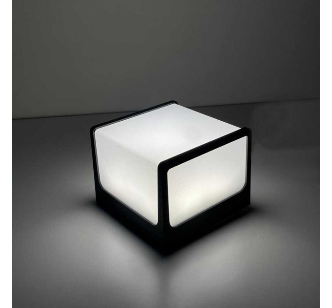Світильник фасадний Violux CUBE 8W 4200K 600Lm ІР65 чорний ( 500430 )