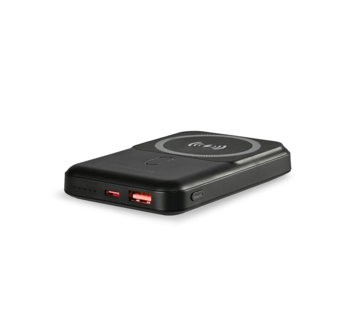 Повербанк з бездротовою зарядкою 10000mAh TITANUM MA02 22.5W Black TPB-MA02-B - 486484