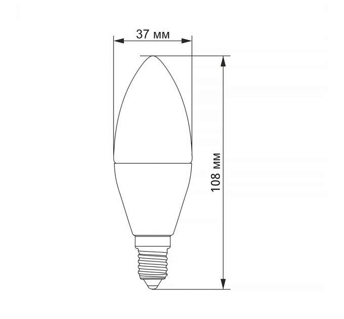 LED лампа VIDEX C37h 6W E14 4100K VL-C37h-06144 - 487276