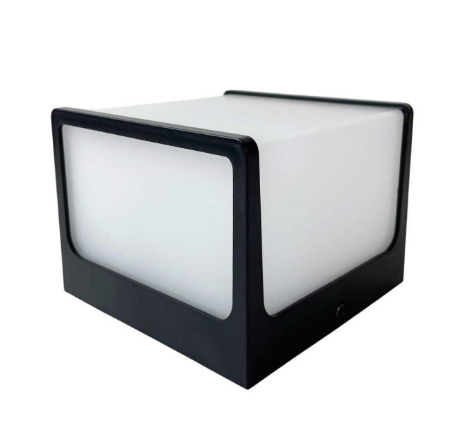 Світильник фасадний Violux CUBE 8W 4200K 600Lm ІР65 чорний ( 500430 )