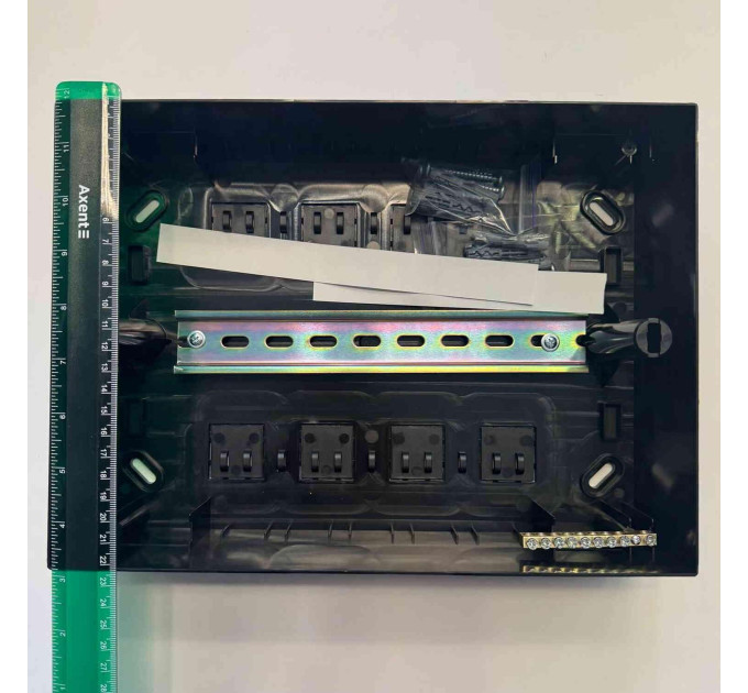 Бокс пластиковий СКІМ 12 модулів накладний IP40 чорний прозора дверка ( С11902014 )