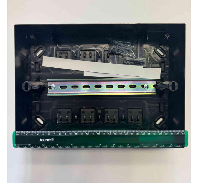 Бокс пластиковий СКІМ 12 модулів накладний IP40 чорний прозора дверка ( С11902014 )