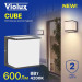 Світильник фасадний Violux CUBE 8W 4200K 600Lm ІР65 чорний ( 500430 )