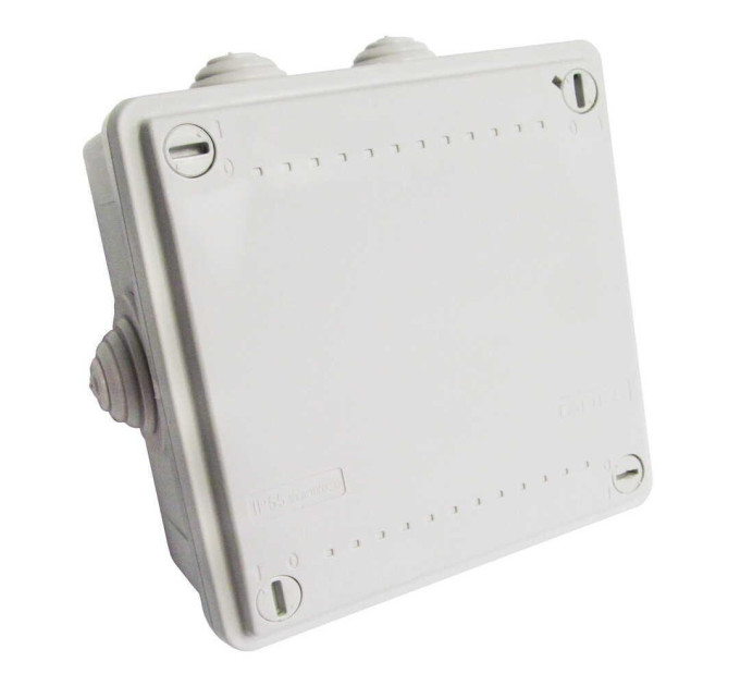 Коробка розподільча ДКС 100х100х50 сіра IP55 з подвійним замком ( 54800 )