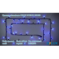 Гірлянда зовнішня DELUX STRING 100 LED 10m (2x5m) flash синій/чорний IP44 EN