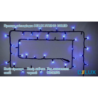 Гірлянда зовнішня DELUX STRING 100 LED 10m (2x5m) flash синій/чорний IP44 EN