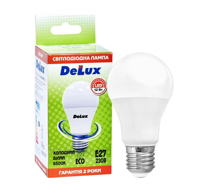 лампа світлодіодна DELUX BL60 12Вт 6500K Е27 холодний білий