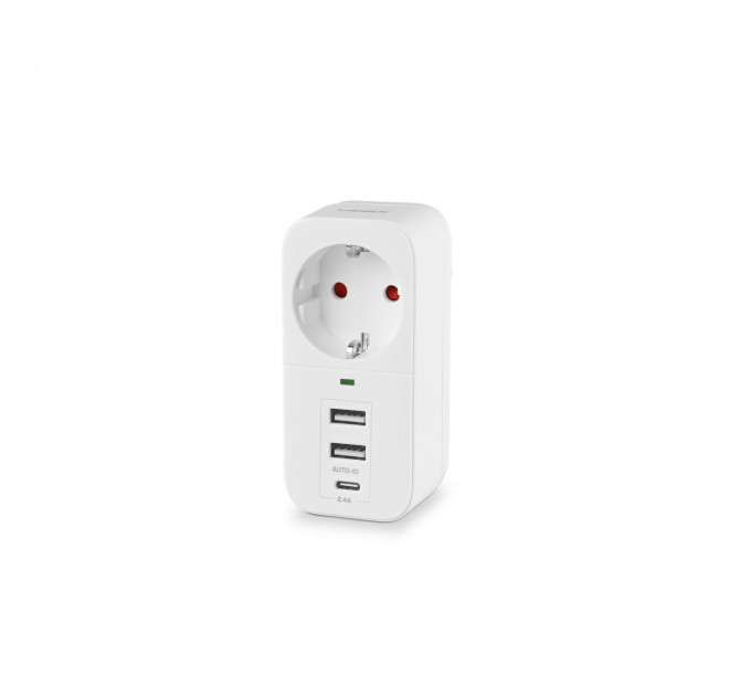Мережевий адаптер VIDEX ONCORD з/з 1п 2.4A 2USB+USB-C White VF-AD1G2U1C-W - 484862