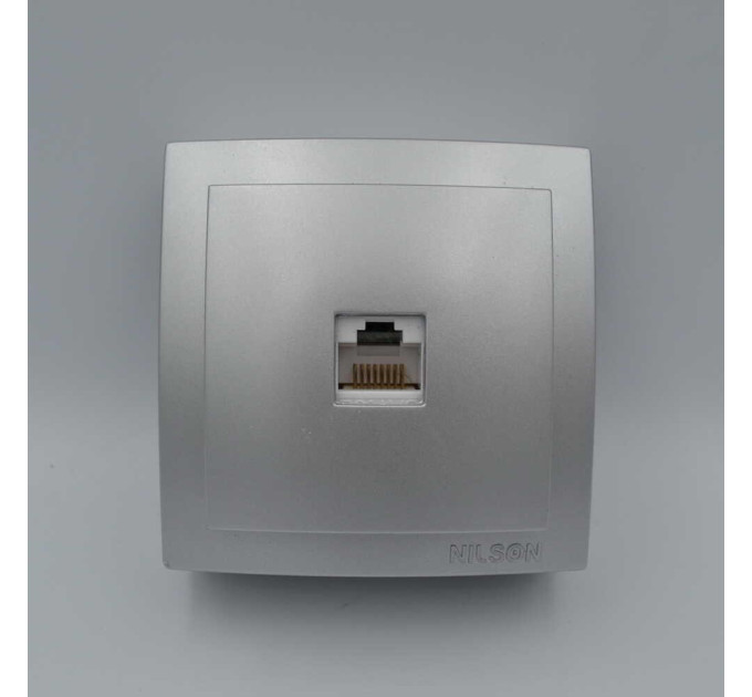 Розетка Nilson Themis срібло комп'ютерна  CAT5e ( 26131044 )