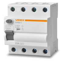 Диференційне реле VIDEX RESIST АС 4п 30мА 10кА 25А VF-RS10-DR4AC25 - 482813